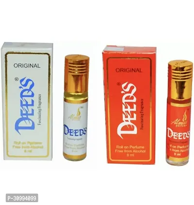 Almas Deeds Fresh Roll On Perfume, 8Ml Pack Of  2. wr