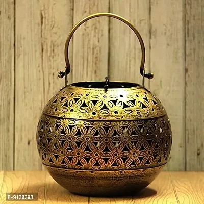 Crafts Home Decor Handcrafted Beautiful Hanging Metal Lota Candle Holder Antique Shade Box