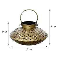 Crafts Cast Iron Antique Degchi (Cap) Style for Dhoop Holder and Candle Light-thumb2