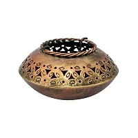 Crafts Home Decor Tealight Holder Perforated Degchi Style Candle Stand-thumb3