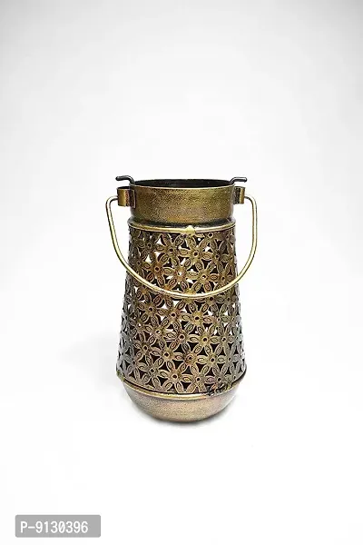 Crafts Wrought Iron Handi Diya Lantern Candle Holder for Birthday-thumb3