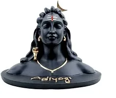 Matte Blue Color polyresin Adiyogi Shiva Idol for Home Decor, Gift and Puja, Car Dashboard Statue-thumb1