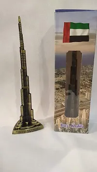 Diamond Sea Big Size Burj Khalifa UAE Souvenir Decorative Showpiece - (10 inch) 25 cm (Brass, Copper)-thumb3