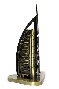 Crafts Burj Al Arab Metal Showpiece for Home Decor (6 Inch, Antique Bronze)-thumb2