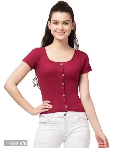 Kapsh Women's Premium top's (X-Small, Maroon)-thumb1