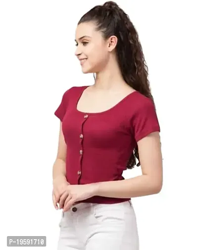 Kapsh Women's Premium Top (X-Small, Maroon)-thumb4