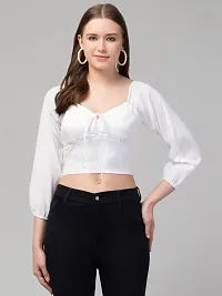 Kapsh Alluring Crop TOP (Small, White)-thumb4