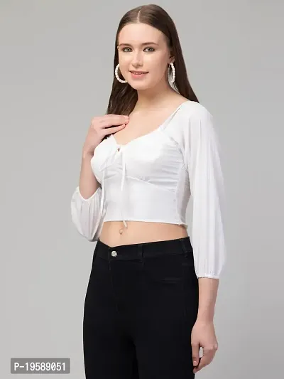 Kapsh Alluring Crop TOP (Small, White)-thumb6