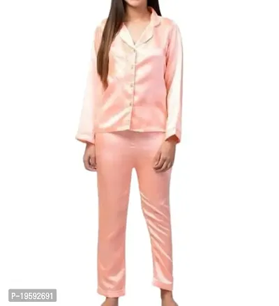 Kapsh Night Suit Women's Set FS (Large, Peach)-thumb0