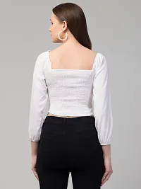 Kapsh Alluring Crop TOP (Small, White)-thumb2