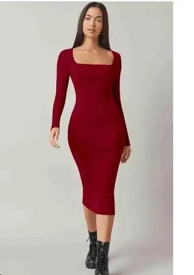 Womens Bodycon Dress One Piece Dress for Women PACK OF 1