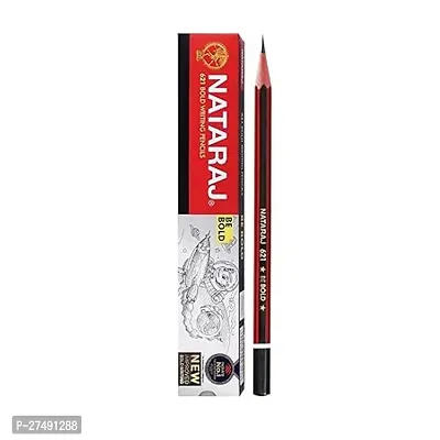 NATRAJ PENCIL 621 Be Bold Pencil Pack Of 10 Box-100 Pencil, Black-thumb0