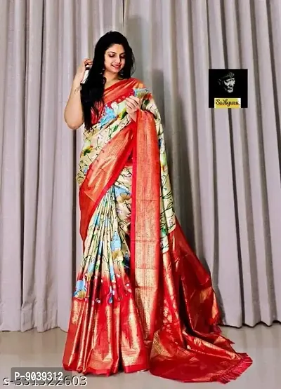 Attractive Chiffon Printed Saree with Blouse piece