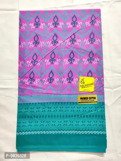 Classic Cotton Silk Printed Saree with Blouse piece-thumb0