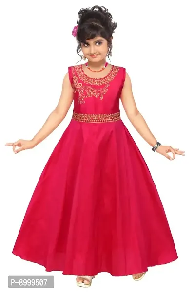 4 YOU DRESSES Girl's Gown (PRINCESS 2022_Deep Pink)-thumb0