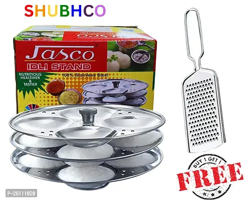 Idli Stand, Idli Maker, 3-Plate Idli Stand, Stainless Steel, South Indian Cookware, Steamer for Idlis, Kitchen Appliance, Healthy Breakfast Maker, Traditional Cooking Utensil, Durable Idli Stand, Easy-thumb0