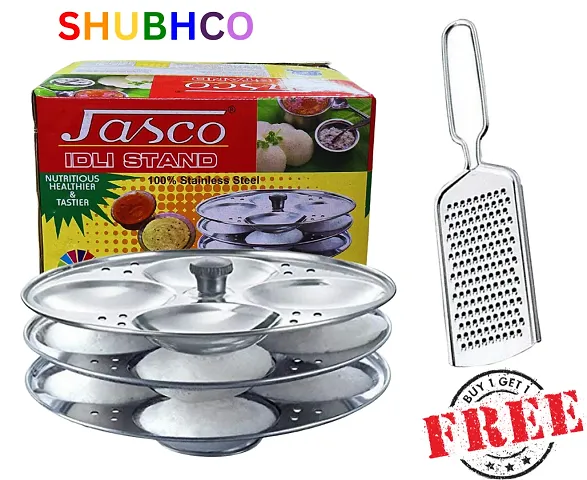Idli Stand, Idli Maker, 3-Plate Idli Stand, Stainless Steel, South Indian Cookware, Steamer for Idlis, Kitchen Appliance, Healthy Breakfast Maker, Traditional Cooking Utensil, Durable Idli Stand, Easy