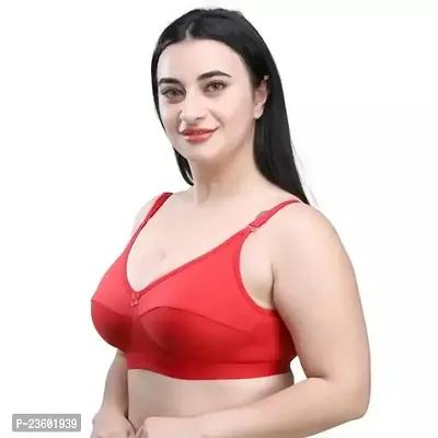 Full Cotton C and D cup bra with Broad strap bra for Women/Multicolor Pack of 2-thumb3