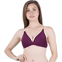 Norvia Multicolor Backless Transparent Bra for Party/Wedding/Everyday use Violet-thumb1