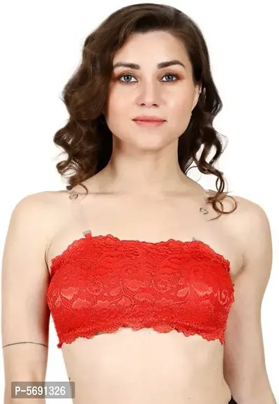 Women cotton padded bandue bra pack of 3-thumb5