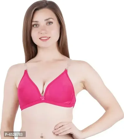 Norvia Cotton non-padded non-wired Bra/backless bra/ Transparent Back bra/ Minimiser bra/ v-Shape  everyday Bra for Women