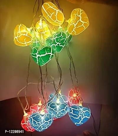 Polypropylene Newton 16 LED Crackle Heart String Lights (3 Meter , Multicolor )-thumb3