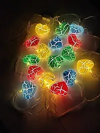 Polypropylene Newton 16 LED Crackle Heart String Lights (3 Meter , Multicolor )-thumb1