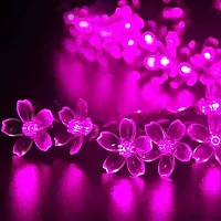 Newton Blossom Flower String 16 LED Lights for Home Indoor Outdoor Decoration, Diwali, Christmas, Festivals, Garden, Balcony (Pink, 3 Meter)-thumb1