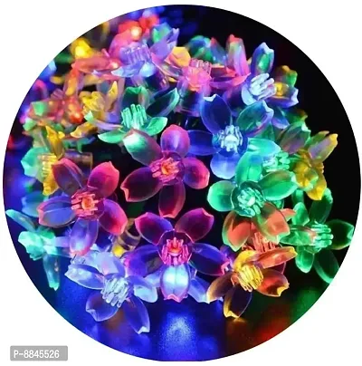 Newton Blossom Flower String 16 LED Lights for Home Indoor Outdoor Decoration, Diwali, Christmas, Festivals, Garden, Balcony (Multicolor 3 Meter)-thumb0