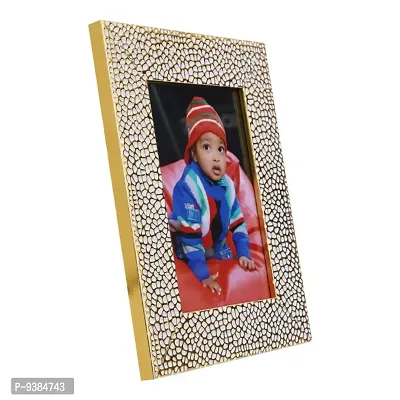 Glass Home D&eacute;cor Photo Frame for Table And Wall Transparent (Golden)