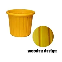 AASHU Round Plastic Planter Pots ,10 Inch,Colour - Yellow-Pack of 1-thumb2