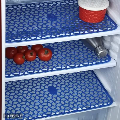 Aashu Anti Slip Refrigerator mats (White,Pink,Blue,Green-12x17inch)-Set of 3