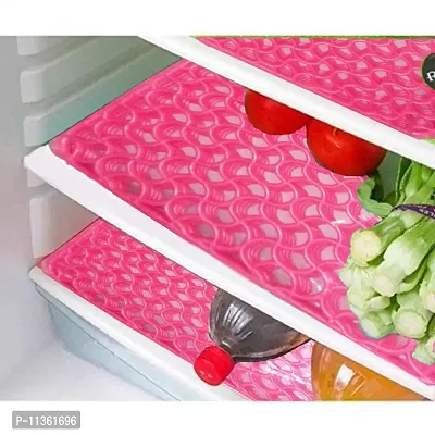 Aashu Anti Slip Refrigerator mats (White,Pink,Blue,Green-12x17inch)-Set of 3