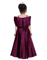 Purple Solid Silk Blend Ethnic Gown-thumb1