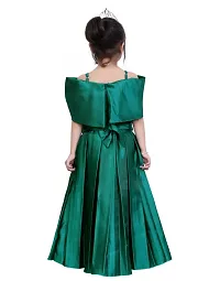 Green Solid Silk Blend Ethnic Gown-thumb1