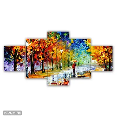 Set of Five Framed Wall Painting for Home Decoration