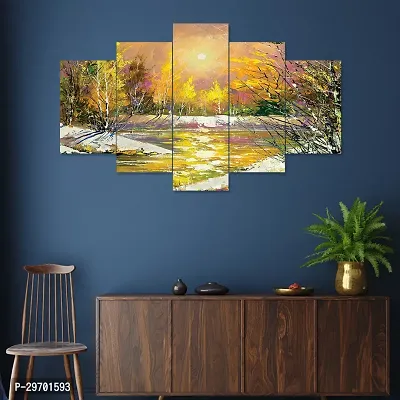 Set of Five Framed Wall Painting for Home Decoration-thumb3