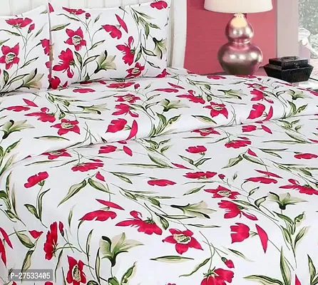 Classic Polycotton Printed Bedsheet with Pillow Covers-thumb2