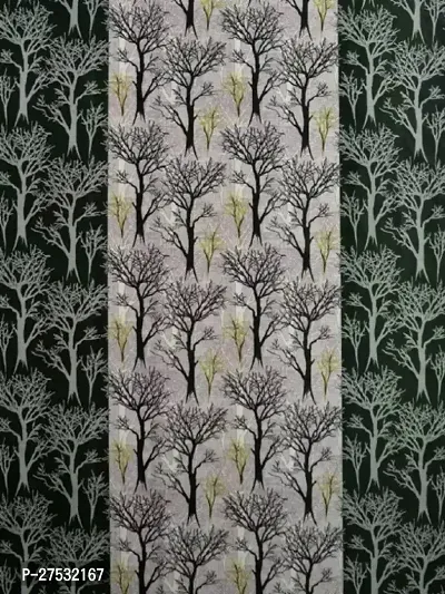 INSANESWORM Beautiful Leaf Polyester Window Curtains 5 feet pack of 2 (Eyelet, Room Darkening, Washable)-thumb2