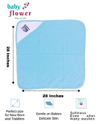 Baby Flower 100% Soft Jacquard Hooded Towel for New born, Swaddle | Baby Blankets | Sleeping | Covering Babies | Wrapper Towel Cum Blanket  (Pack of 1)-thumb1