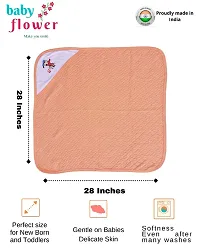 Baby Flower 100% Soft Jacquard Hooded Towel for New born, Swaddle | Baby Blankets | Sleeping | Covering Babies | Wrapper Towel Cum Blanket  (Pack of 2)-thumb1