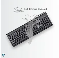 Wardwiz Wired Keyboard (WW-SK-100) Full-Sized Keyboard, Hotkeys and 3-Pieces LED Function for Desktop/Laptop/Smart TV Spill-Resistant Wired USB Keyboard with 10 Million keystrokes lifespan (Black)-thumb2