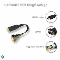 Wardwiz HDMI to VGA Adapter (WW-HD-VGA-01), HDMI to VGA Adapter/Connector/Converter Cable 1080P (Male to Male) for Media Players, Projector, Computer, Laptop, TV  More | Compact Design | Black-thumb3