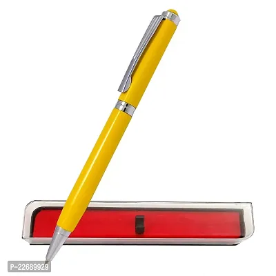 KK CROSI Yellow Body Metal Ball Pen for Gifting-thumb0
