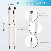 Kk Crosi Sleek Design Pack Of 5Pcs White Colour Metal Pen With Stylus For Touch Screen Ballpen-thumb1