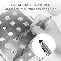 Kk Crosi Sleek Design Pack Of 5Pcs White Colour Metal Pen With Stylus For Touch Screen Ballpen-thumb2