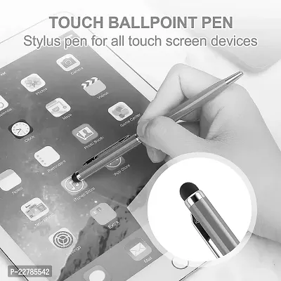 Kk Crosi Sleek Design Pack Of 5Pcs White Colour Metal Pen With Stylus For Touch Screen Ballpen-thumb3