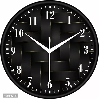 Designer Black Round Wall Clock For Home-thumb0