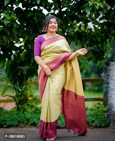 Trendy Art Silk Jacquard Silk Sarees With Blouse Piece-thumb0