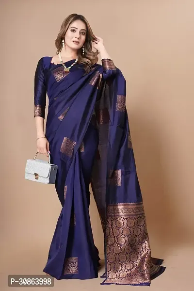 Trendy Art Silk Jacquard Silk Sarees With Blouse Piece-thumb0